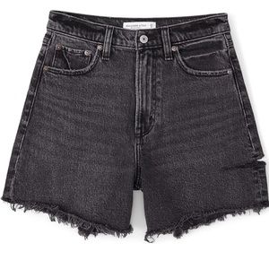 Abercrombie & Fitch Curve Love High Rise Dad Short size 28 Black